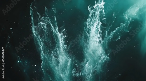Wallpaper Mural Teal Galaxy Swirls in a Brilliant Spinning Display Torontodigital.ca
