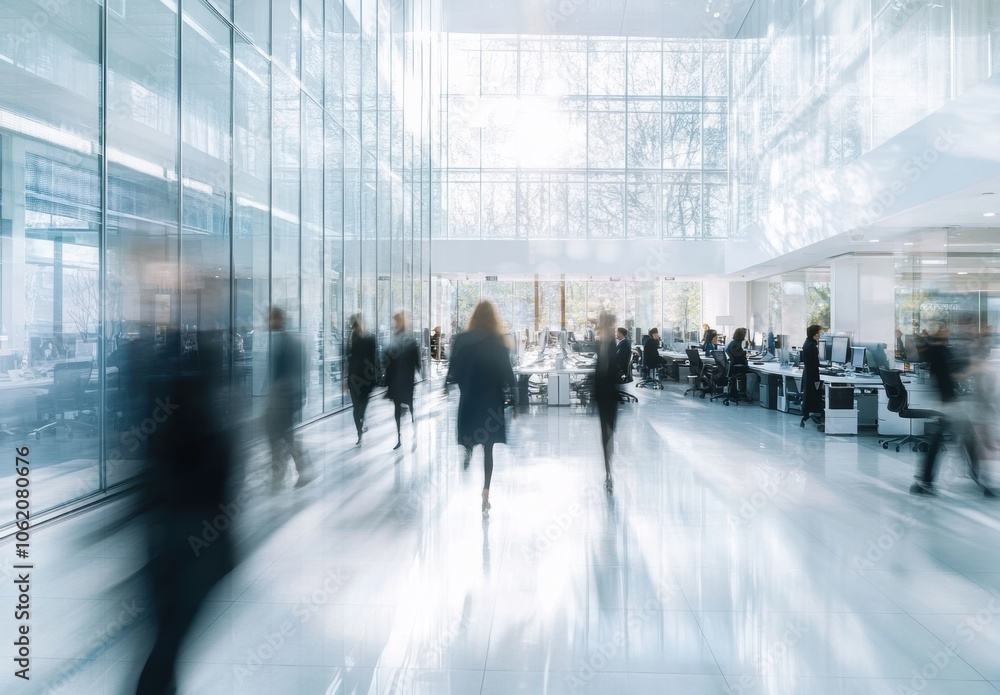 Blurred Office Walkway. Blurred Office Walkway.