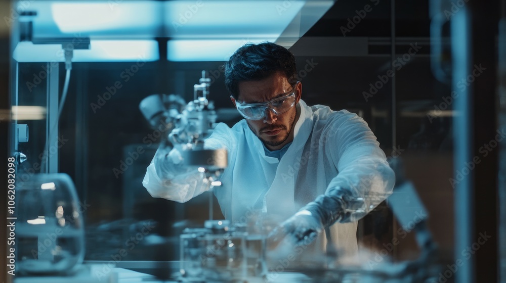 High-tech work office laboratory, people and robots working together, future technologies, artificial intelligence High-tech work office laboratory, people and robots working together, future technologies, artificial intelligence