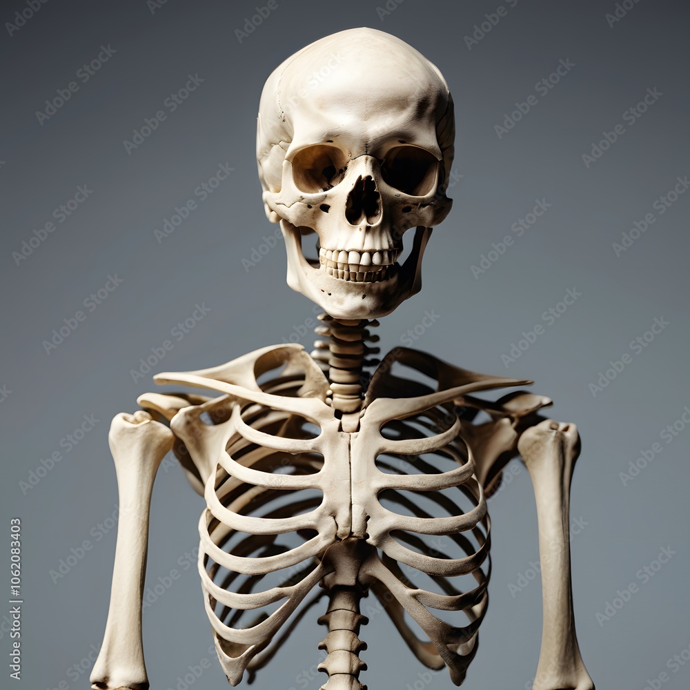 Detailed Image of a Human Skeleton for Educational Purposes and Anatomical Studies in Medical Science Detailed Image of a Human Skeleton for Educational Purposes and Anatomical Studies in Medical Science