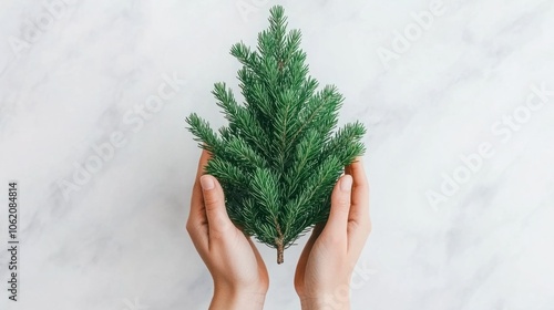 Hand-Drawn Christmas Tree with Delicate Branches
