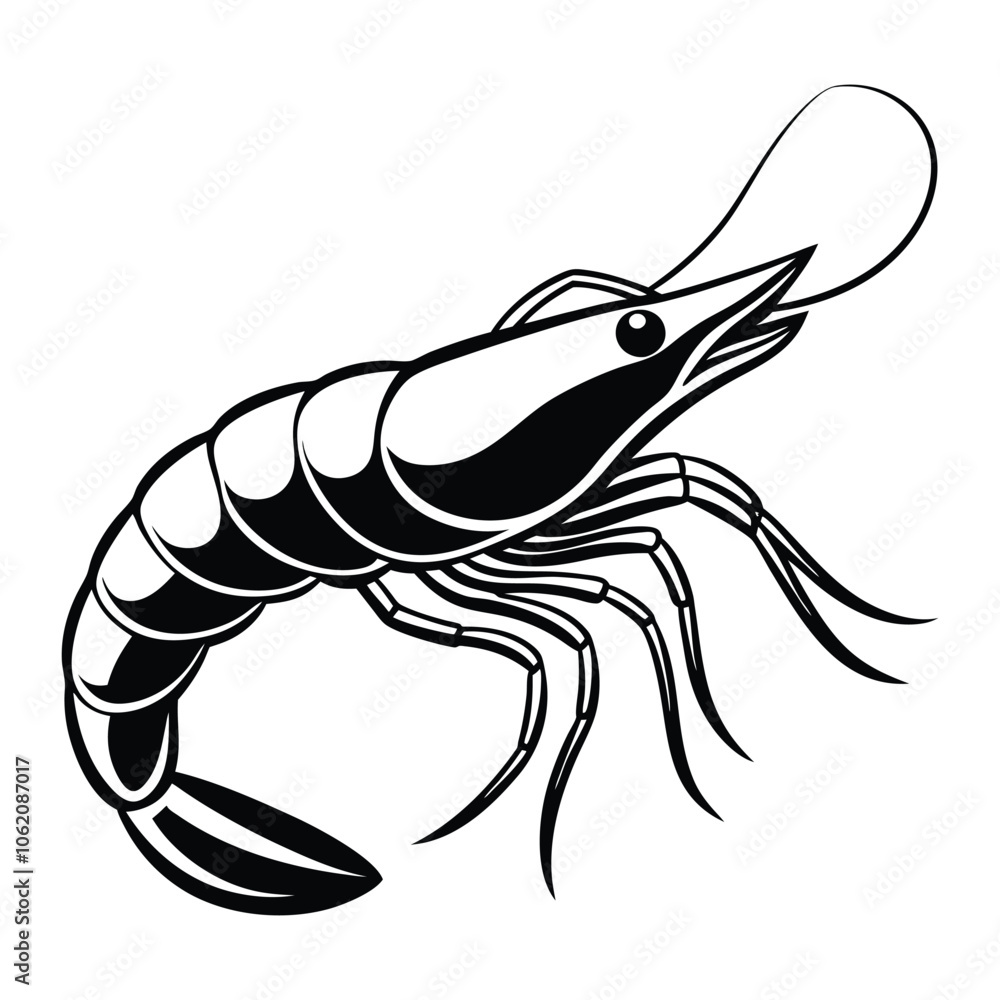 prawn vector white background prawn vector white background