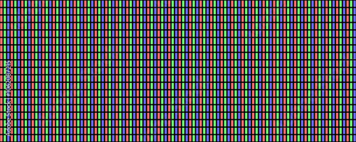 RGB pixel screen. LED display pattern with colored dots. Vector illustration.