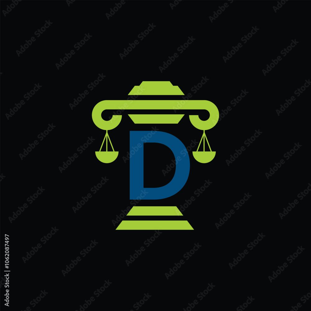 Modern law Firm Logo With Letter D Modern law Firm Logo With Letter D