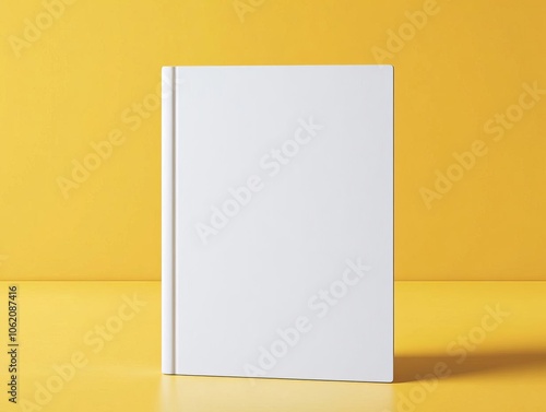 Hardcover book mockup with dust jacket, standing upright, in a bright, neutral background, dust jacket hardcover book mockup