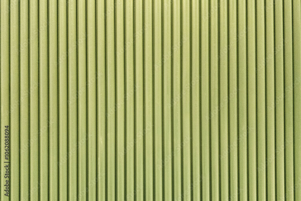 Fototapeta premium Green Wooden Striped Wall Background.