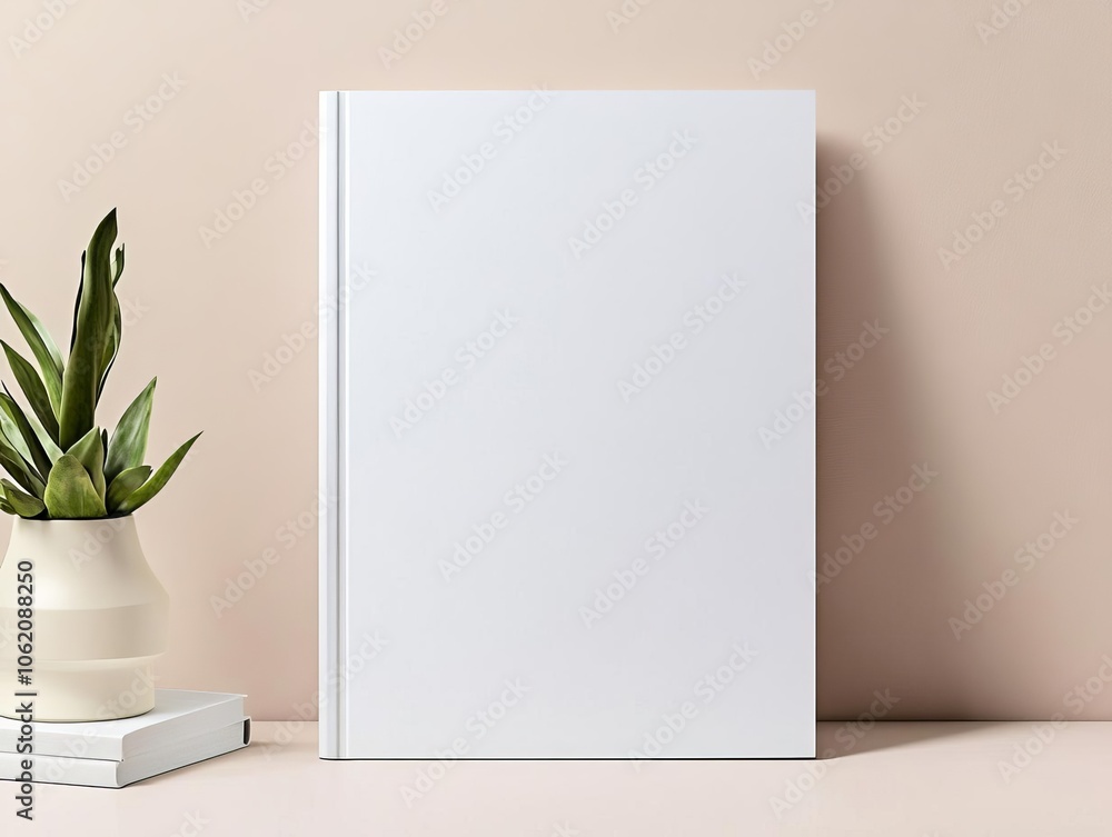 Standing hardcover book mockup with a blank white cover, minimal shadow on a neutral background, hardcover book standing mockup Standing hardcover book mockup with a blank white cover, minimal shadow on a neutral background, hardcover book standing mockup