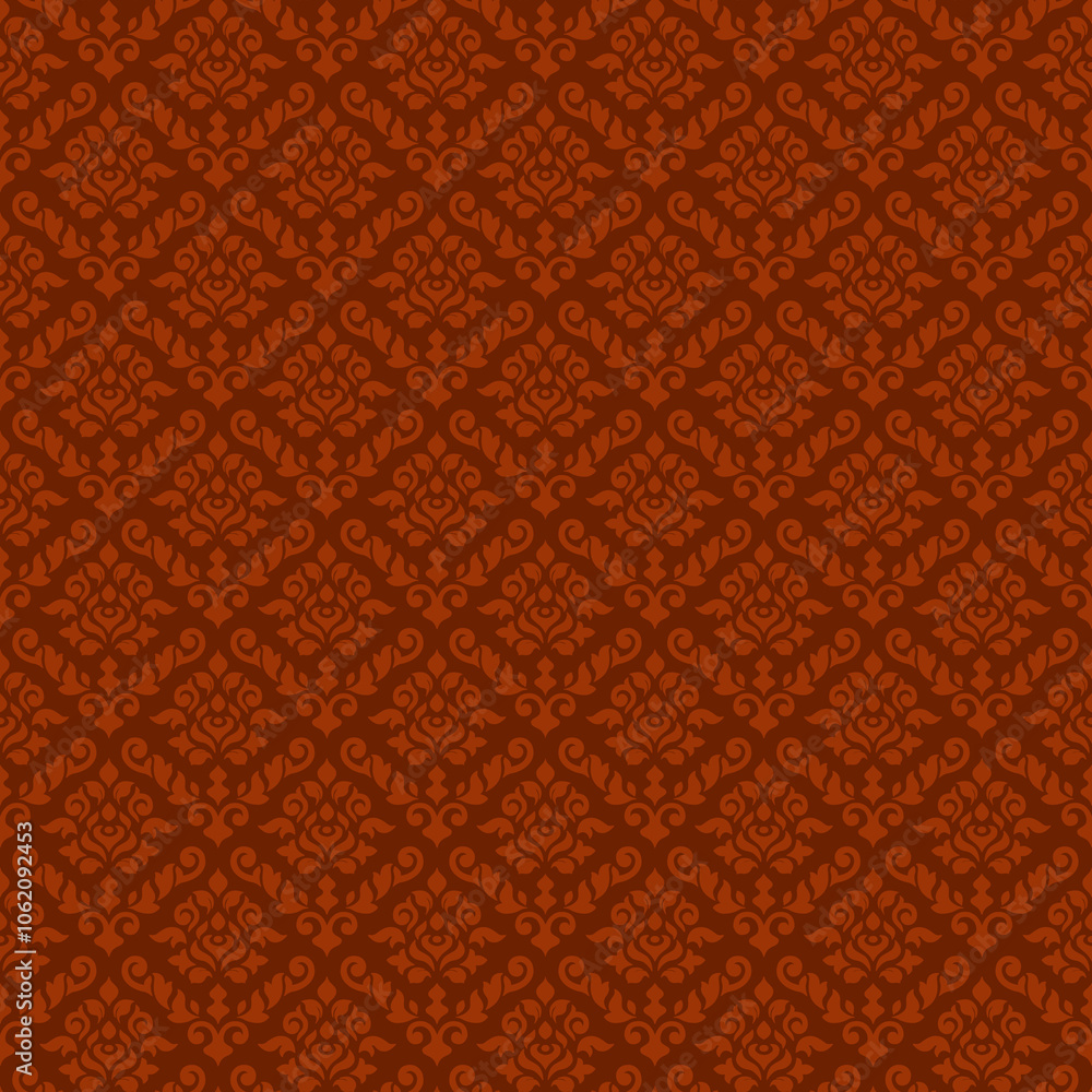 Seamless red damask wallpaper print for wall background Seamless red damask wallpaper print for wall background
