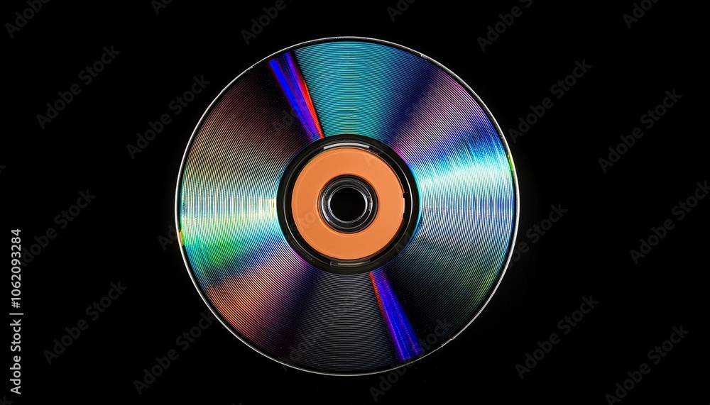 Cd disc isolated on black background Cd disc isolated on black background