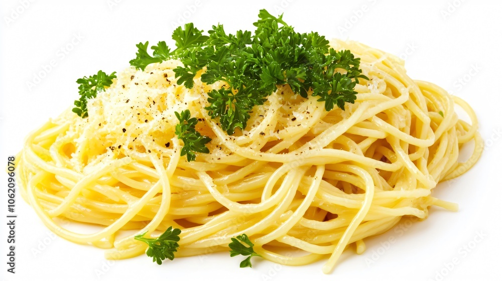 Delicious Spaghetti with Parsley and Cheese Delicious Spaghetti with Parsley and Cheese