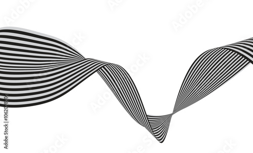 Abstract design of Dynamic 3D line wave