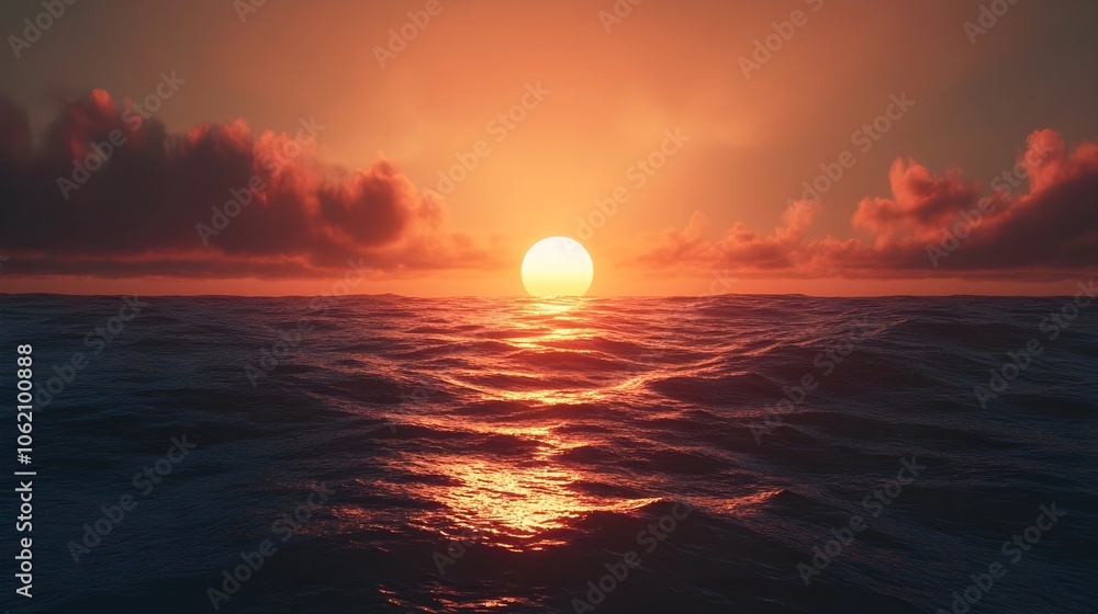 Sunset over the sea Sunset over the sea