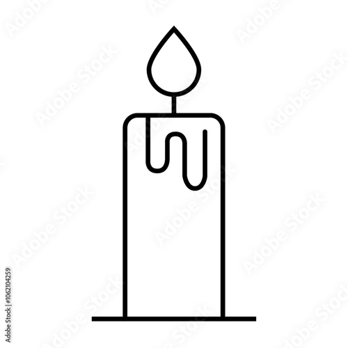 Simple Flat Candle Home Decor Icon
