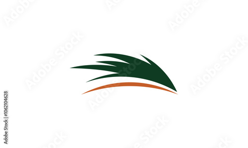 a graphic image with rockhopper eyebrows theme, white background. vector graphic base.