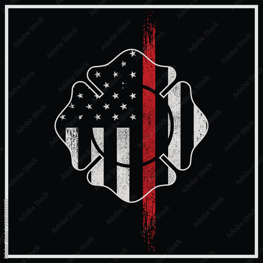 Ταπετσαρία We The People Holsters - Thin Red Line Flag - Men's Short Sleeve T-Shirt Design,