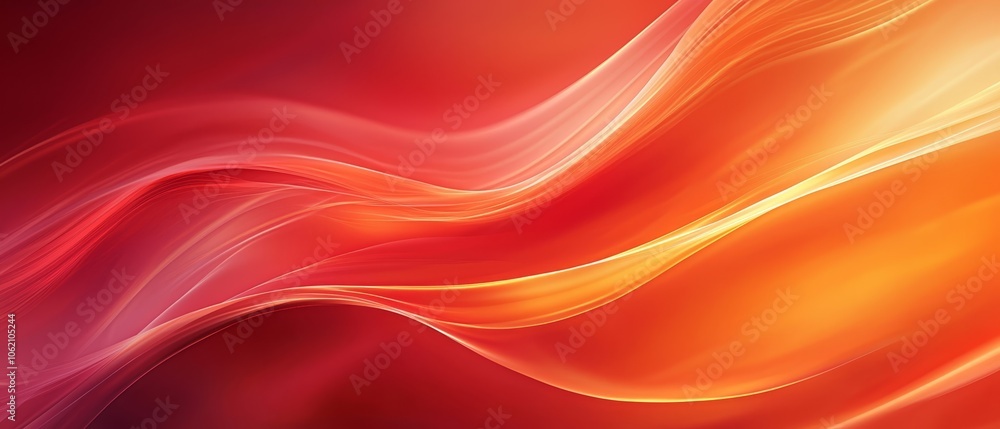 A red and orange background with a wavy design atop its upper portion A red and orange background with a wavy design atop its upper portion