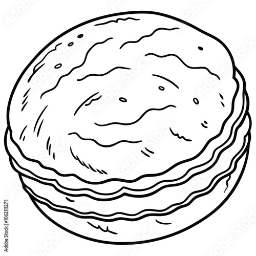 Snickerdoodle vector hand-drawn vector illustration Isolated white background.