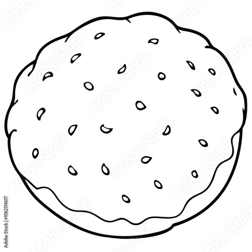 Snickerdoodle vector hand-drawn vector illustration Isolated white background.