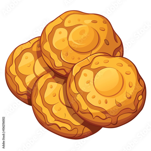 Snickerdoodle vector illustration Isolated white background.