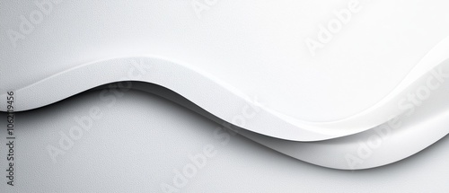 Fototapeta Naklejka Na Ścianę i Meble -   A tight shot of a white wall with a curved motif at its peak and base