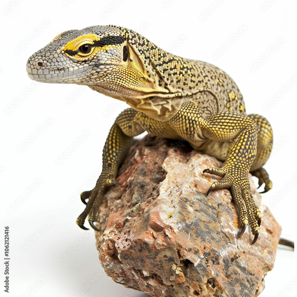 Obraz premium bearded dragon lizard with White Background AI Image Generative;