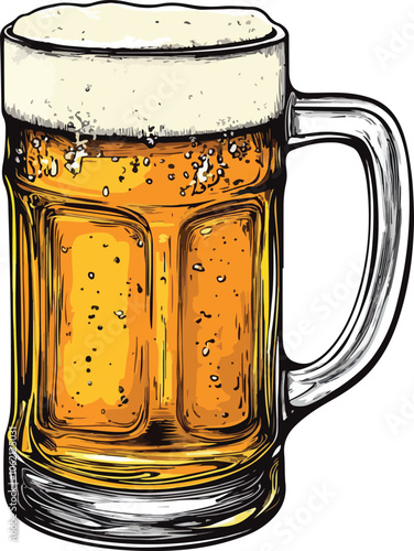 beer mug vector illustration