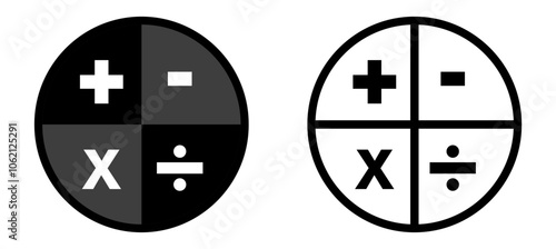 Calculator icon. set of calculator symbol for app, ui, website. vector sign on transparent background.