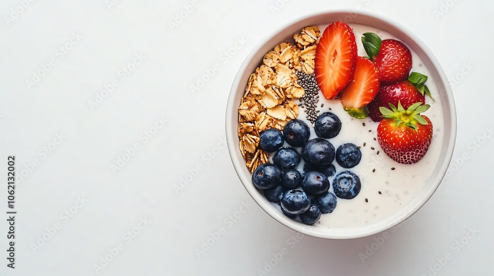 Healthy Breakfast Bowl with Berries, Granola, and Chia Seeds Healthy Breakfast Bowl with Berries, Granola, and Chia Seeds
