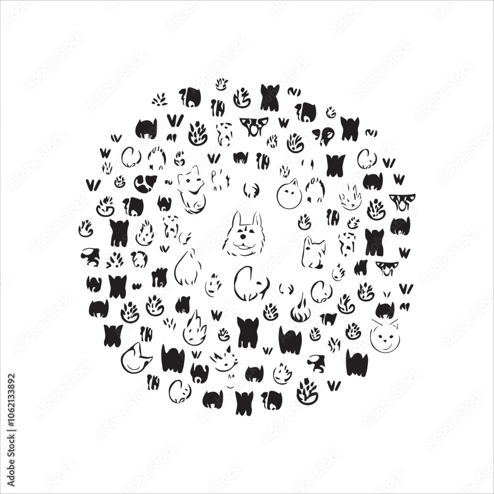 black and white circles black and white circles