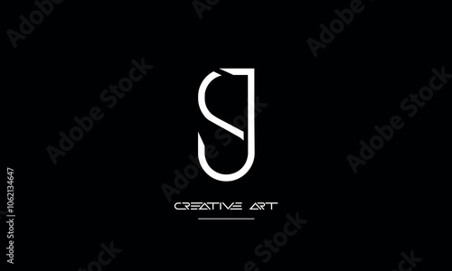 JS, SJ, J, S abstract letters logo monogram