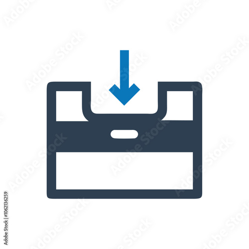 Drawer with arrow icon