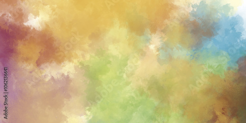 abstract soft colorful background with watercolor texture,  Watercolor imitation background with splashes modern stains, Abstract watercolor splash in shades of blue, red, orange and yellow.