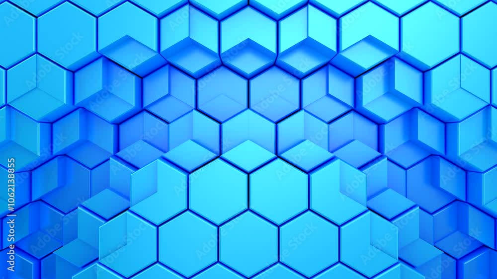 Geometric Shapes Form a Wave. Abstract motion, two color, 3d rendering, 4k resolution
Geometric Shapes Form a Wave. Abstract motion, two color, 3d rendering, 4k resolution