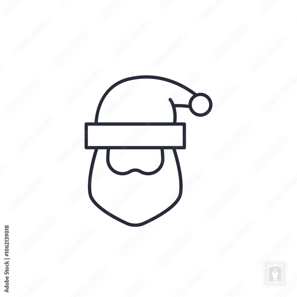 Santa Claus icon. Santa Claus Symbol sign for mobile concept and web design. Vector icon, Logo illustration, Vector graphics