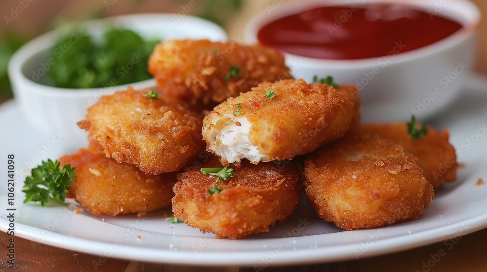 Homemade Chicken Nuggets with Veggies for Children Homemade Chicken Nuggets with Veggies for Children
