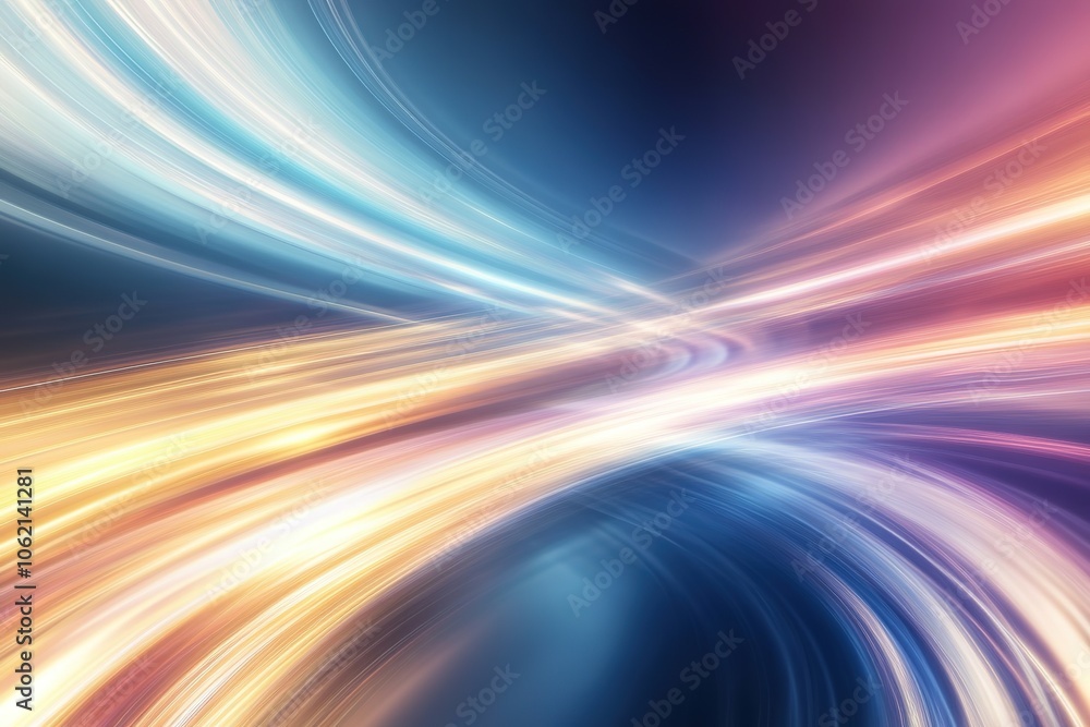 Dynamic swirl of colorful lines on dark background Dynamic swirl of colorful lines on dark background
