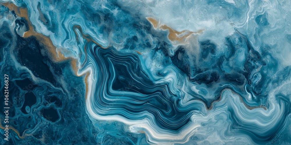 A blue and gold swirl pattern on a wall. The blue and gold colors create a sense of depth and movement, while the swirls add a sense of texture and dimension. Scene is one of elegance A blue and gold swirl pattern on a wall. The blue and gold colors create a sense of depth and movement, while the swirls add a sense of texture and dimension. Scene is one of elegance