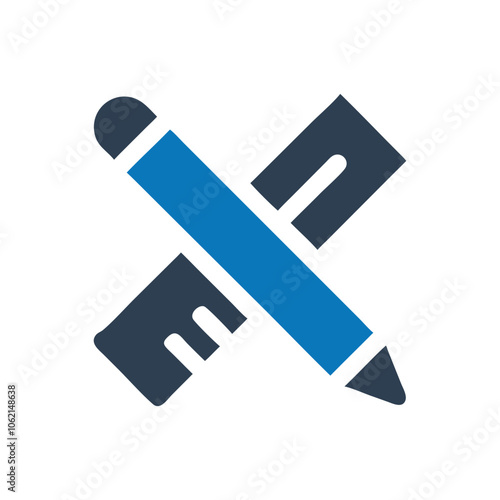 Pencil with ruler icon