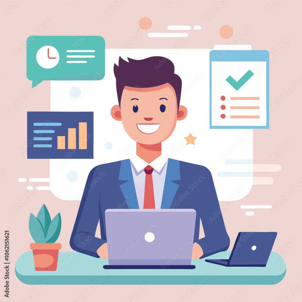 vector show a realistic single british business person vector show a realistic single british business person