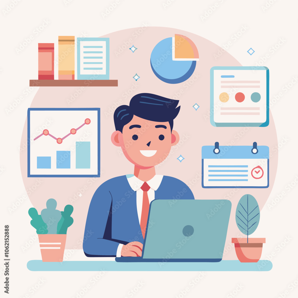 vector show a realistic single british business person vector show a realistic single british business person