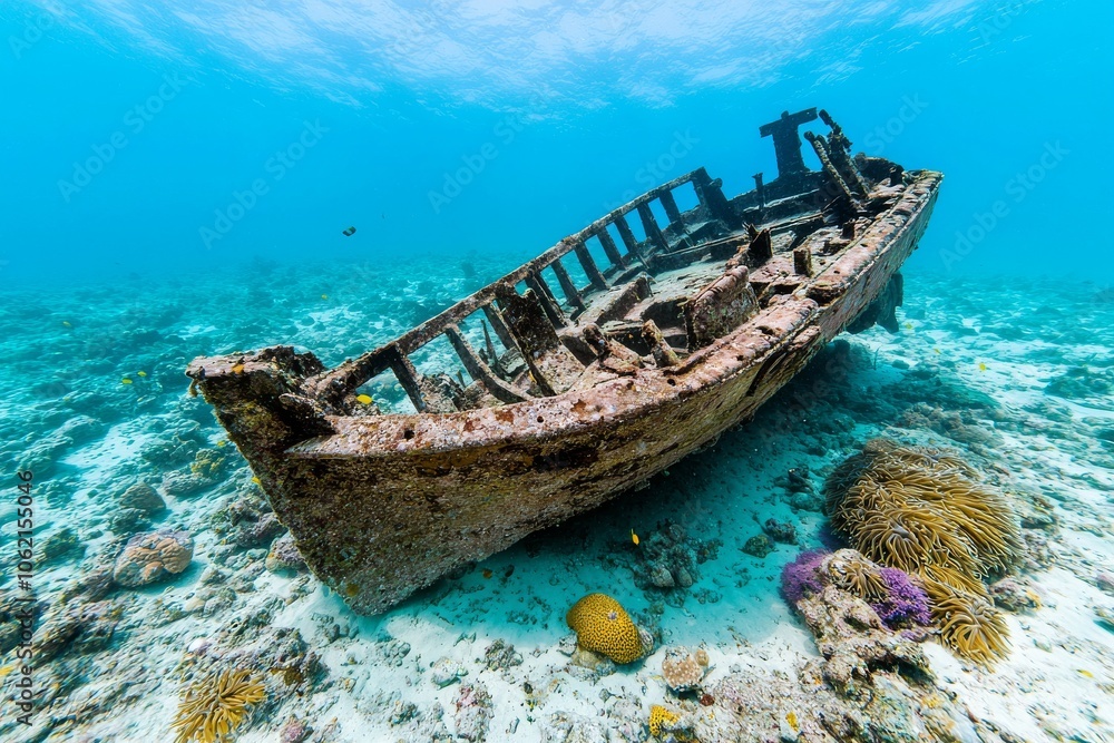Stunning underwater scene of a coral reef with tropical fish swimming in the ocean Stunning underwater scene of a coral reef with tropical fish swimming in the ocean