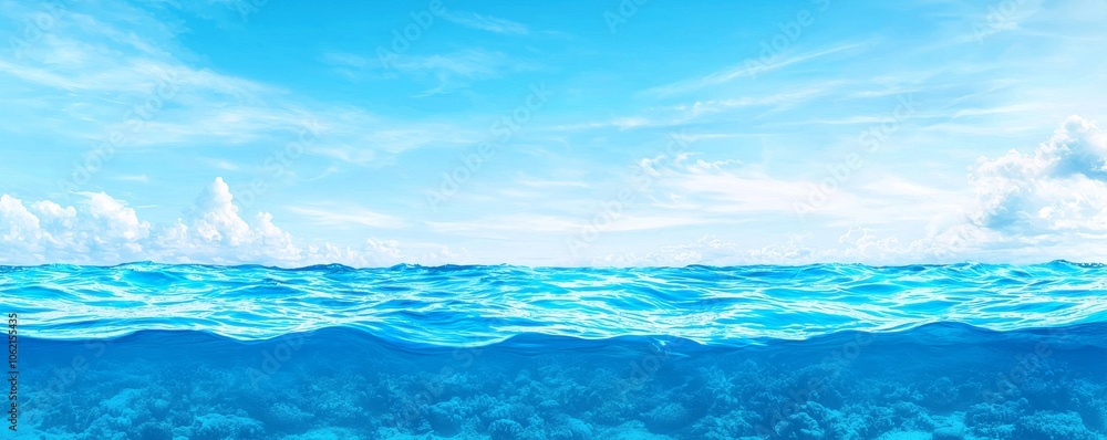 Background of underwater rays of light, under blue water sunlight Background of underwater rays of light, under blue water sunlight