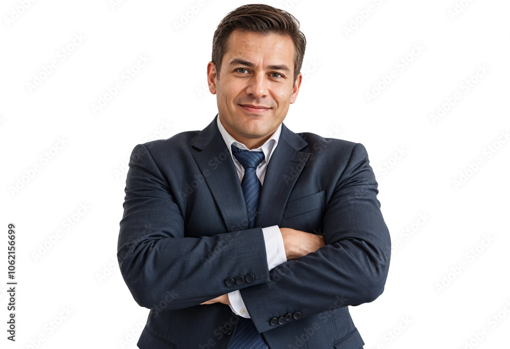 Attractive young businessman with crossed arms Attractive young businessman with crossed arms