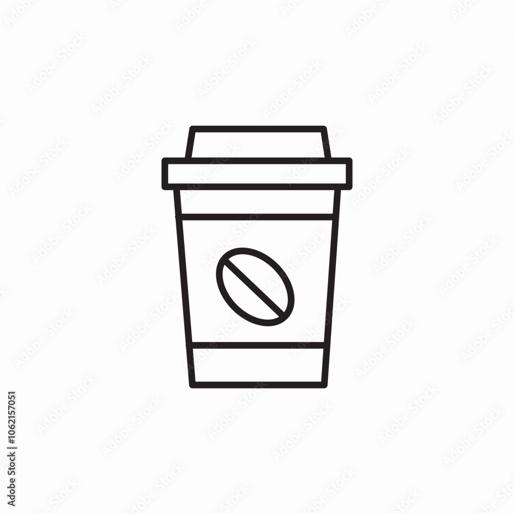 coffee cardboard glass icon sign vector coffee cardboard glass icon sign vector