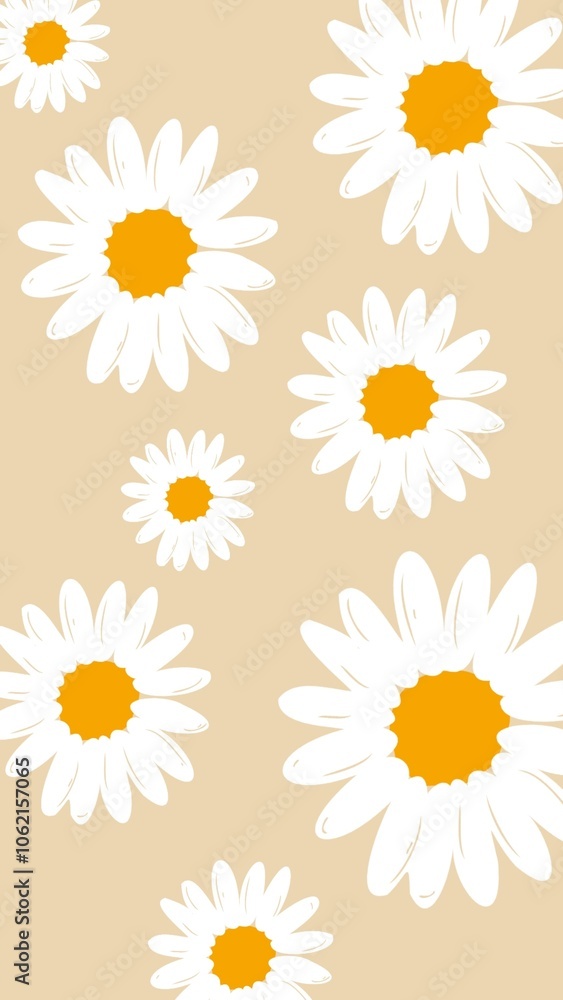 pattern with daisies pattern with daisies