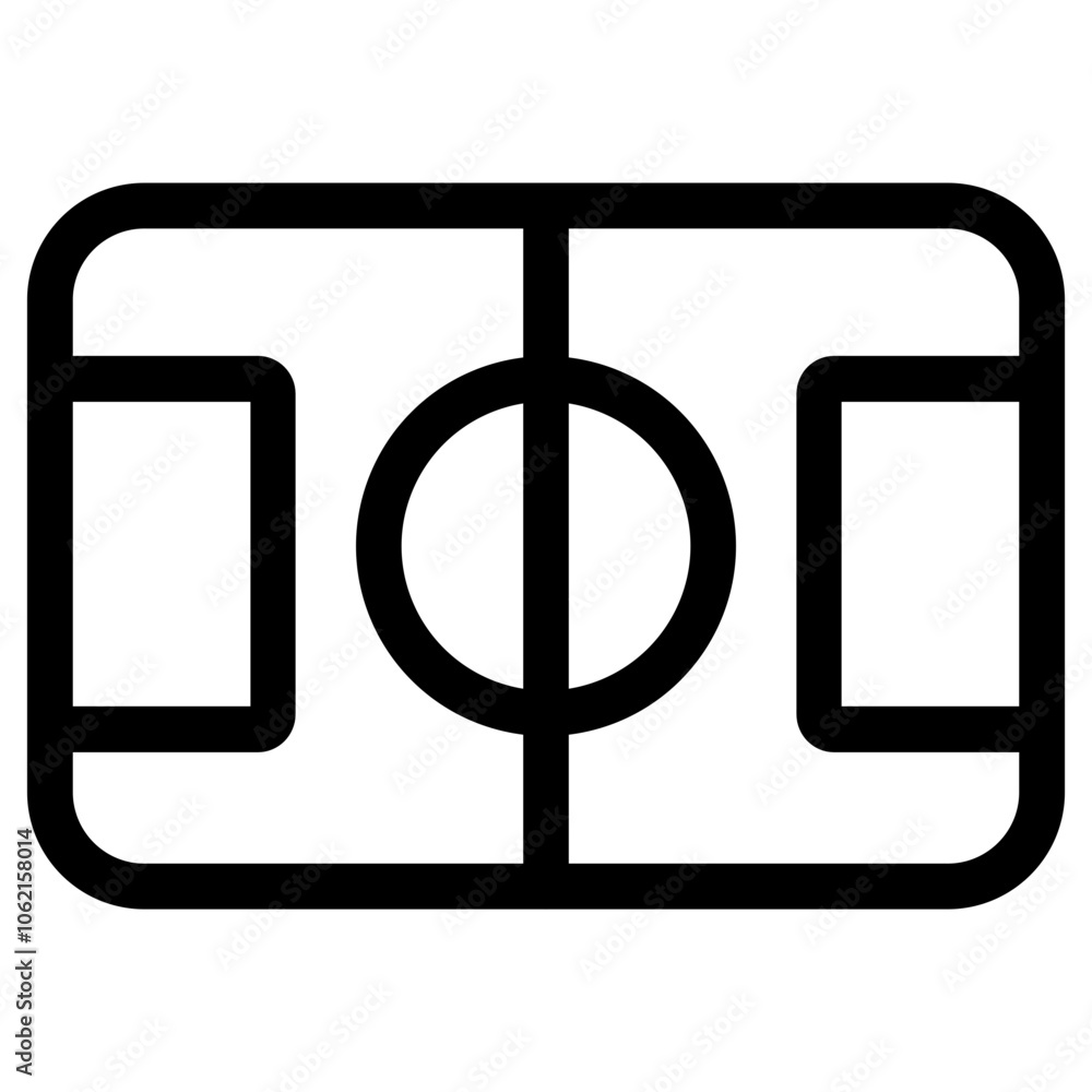 Soccer field symbol - modern sports icon symbol Soccer field symbol - modern sports icon symbol