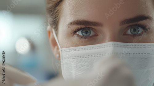 Dentist Preparing Equipment in Sterile Dental Environment