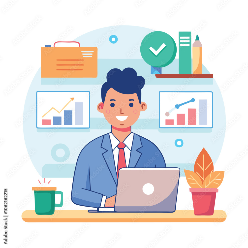 vector show a realistic single british business person vector show a realistic single british business person