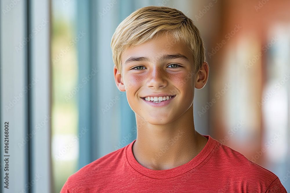 Portrait of smiling white cute teenage boy Portrait of smiling white cute teenage boy