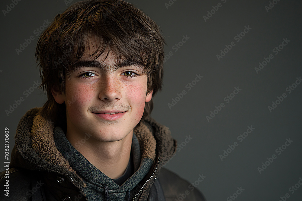 Portrait of smiling white cute teenage boy Portrait of smiling white cute teenage boy